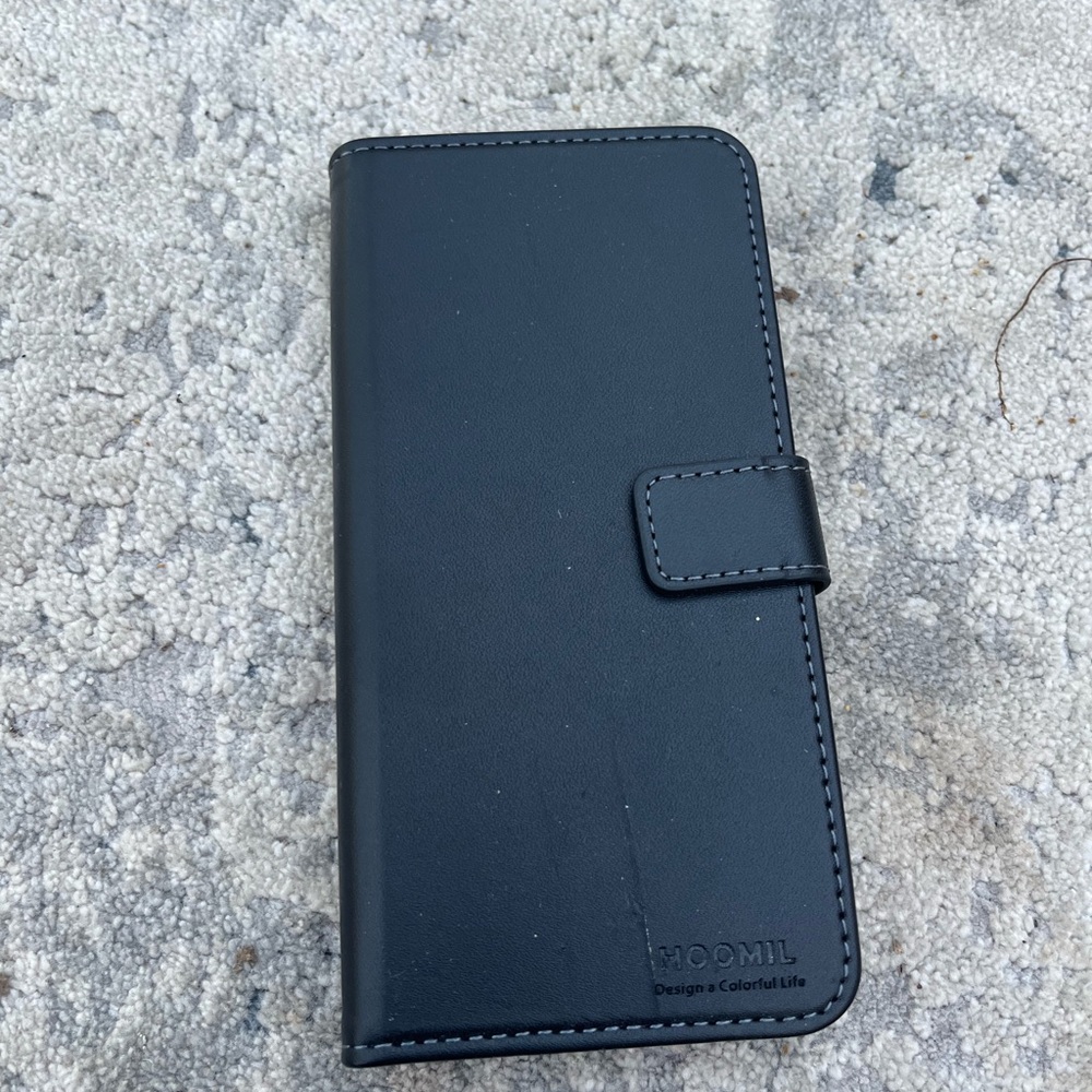 Black Phone Case with Magnetic Closure